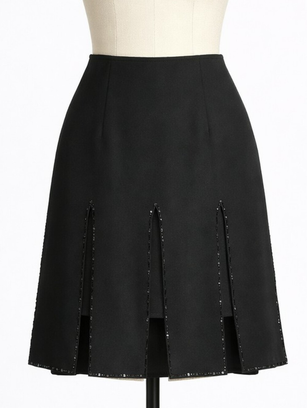 Adrianna Papell Black Sequin Car Wash Skirt 10P Petite Formal Evening Wear - Picture 1 of 11